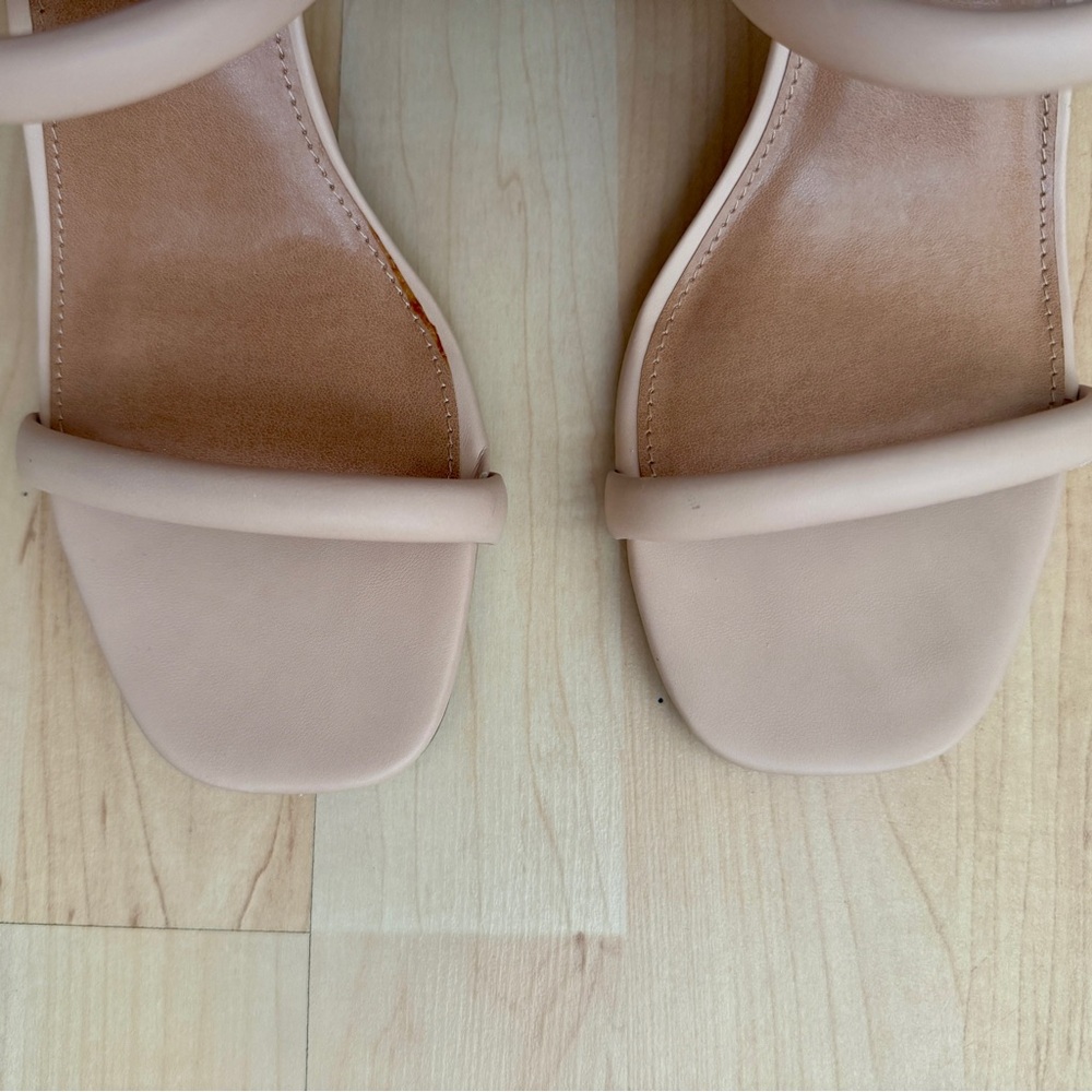 Dolce Vita Nude Tan Double-Strap Heeled Sandals - Picture 5 of 6